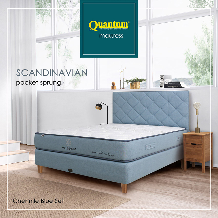 Vysoká postel Scandinavian blue