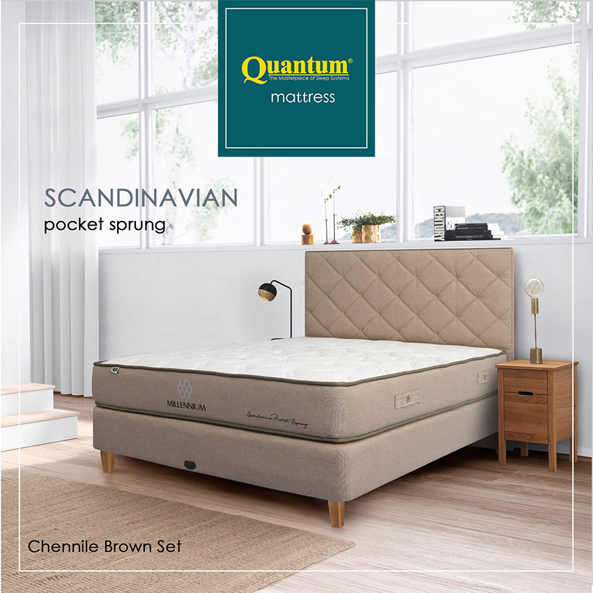 Vysoká postel Scandinavian brown